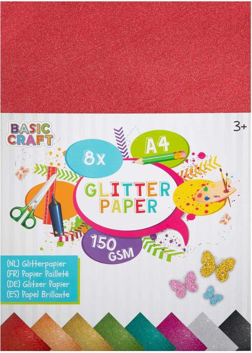 Image du produit Grafix Papier à paillettes (150 g/m², 8 x)