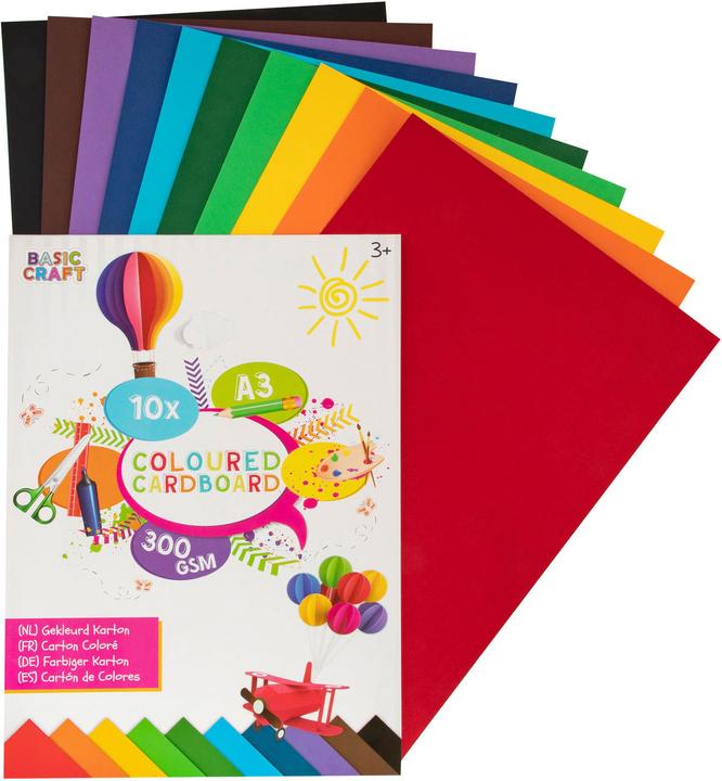 Immagine prodotto Grafix Cartone a colori A3 10 fogli, 300 g / m² (300 g/m², 10 x)