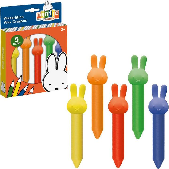 Actual product image Bambolino Toys Miffy Wax Crayons (Blue, Red, Green, Brown, Yellow, 5 x)