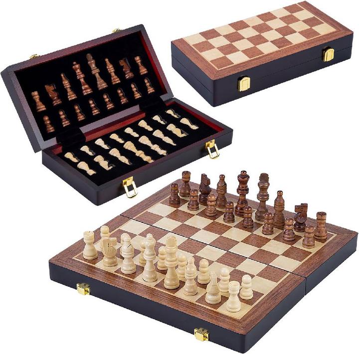 Produktbild NoName Schaakspel Hout Opklapbaar 38,5x38,5x5,8cm