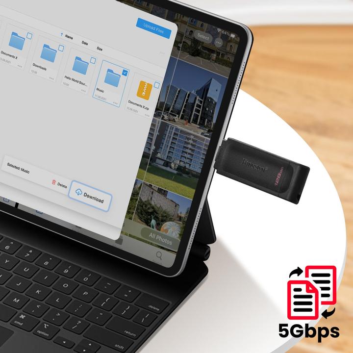 Actual product image Kingston DataTraveler 70 (128 GB, USB-C, USB 3.2)