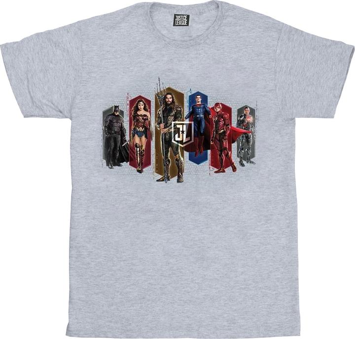 Image du produit - T-shirt JUSTICE LEAGUE MOVIE TEAM HEXAGONS - Homme (S)