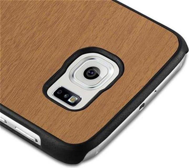 Actual product image Cadorabo Hard Cover Woody Cover (Samsung Galaxy S6)