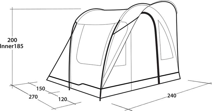Actual product image Outwell Sky 2 (Tunnel tent, 10.90 kg, 2 persons)