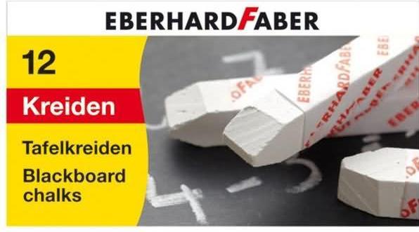 EberhardFaber Wandtafelkreide 12er Kartonetui, Weiss (Weiss, 12 x)