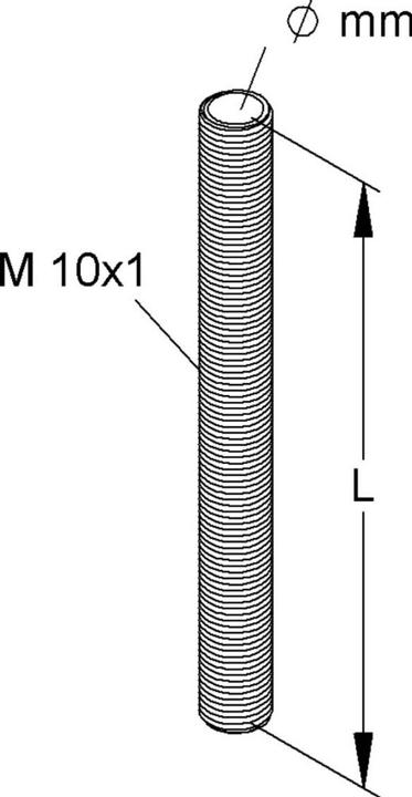 Actual product image HKL Threaded tube