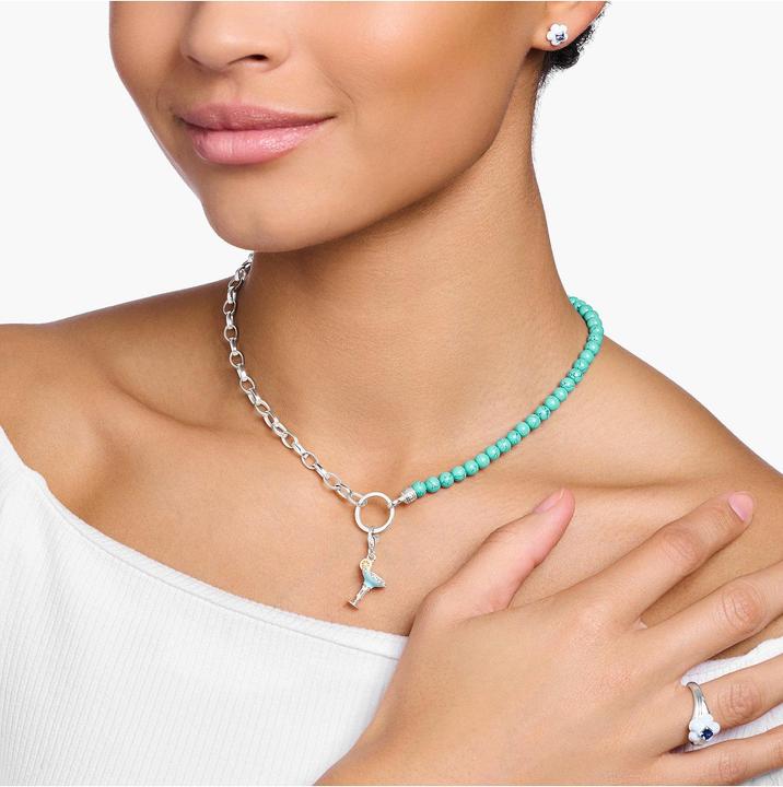 Image du produit Thomas Sabo Charm pendentif verre bleu cocktail argent (Argent 925, Émail)