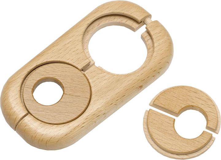 Produktbild Haro Heizkörperrosette (Doppelrosette) ø 3/8 mm 19/58 mm, Massivholz Buche lackiert