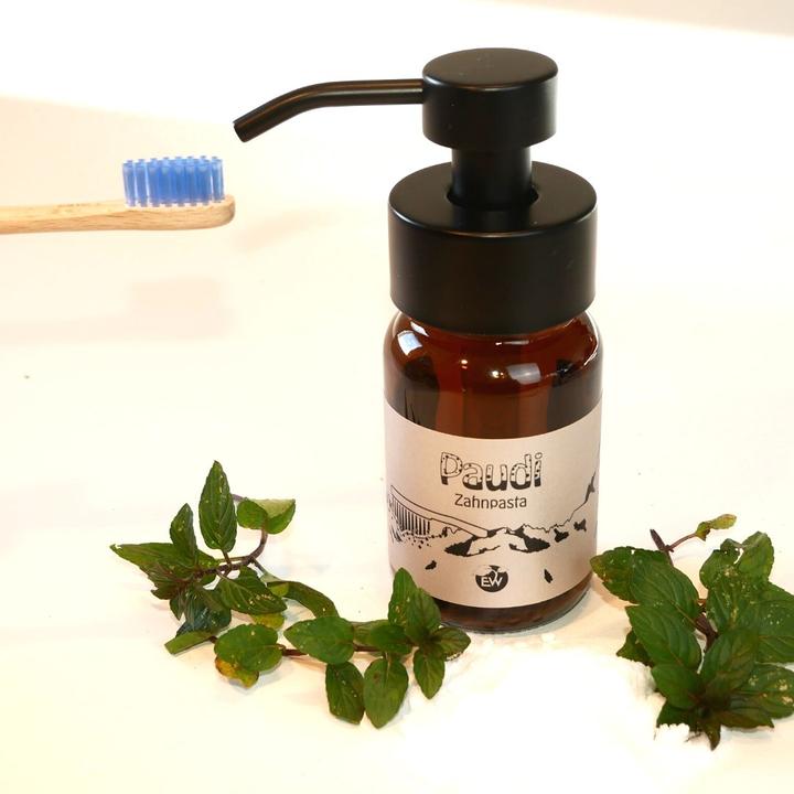 Actual product image Einfach Weniger Toothpaste starter set (powder and pump bottle)