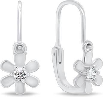 Brilio Silver - Design girlÂ's silver earrings Flowers EA193W