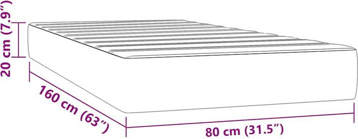 Actual product image VidaXL Taschenfederkernmatratze für Kinder 80 x 160cm Kunstleder (80 x 160 cm, Spring core)