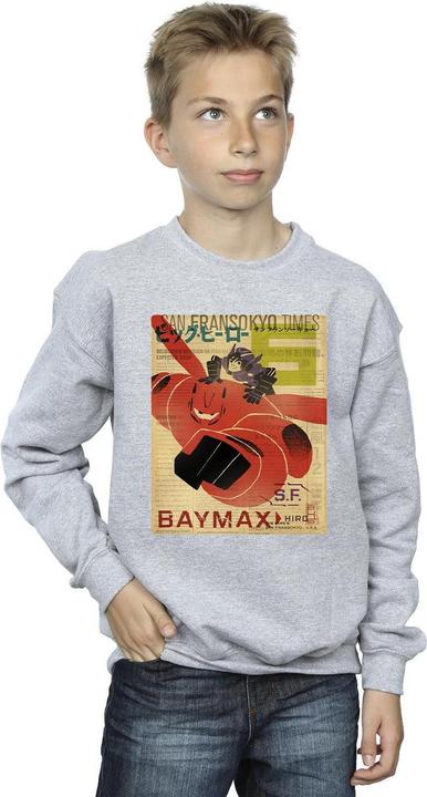 Produktbild Disney Big Hero 6 Baymax Flying Baymax Newspaper Sweatshirt Jungen (152, 158)