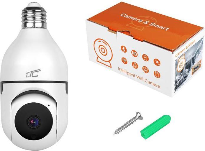 Immagine prodotto Lasmex Telecamera rotante per Internet IP presa E27 PTZ 3Mpix 230V SMART LTC VISION