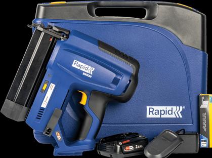 Image du produit Rapid BNX50 Cloueur sans fil 18V P4A dans sa mallette, batterie et chargeur inclus