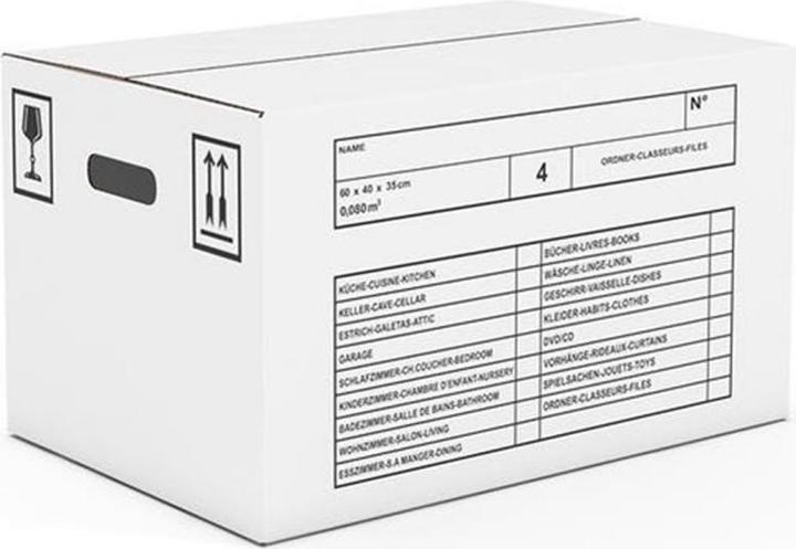 Antalis Umzugsbox 10 Stück (40 x 60 x 35 cm, 84 l)