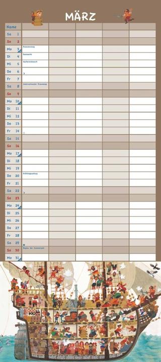 Image du produit Ali Mitgutsch Family Calendar 2025 - Calendrier mural - Planificateur familial avec 5 colonnes - (Couverture rigide, Allemand)