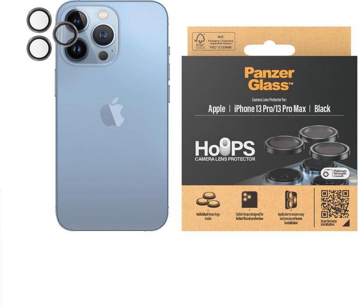 Image du produit PanzerGlass CP PP Rings pour iPhone 13 Pro/13 Pro Max noir (1 pièce(s), Apple iPhone 13 Pro Max, Apple iPhone 13 Pro)