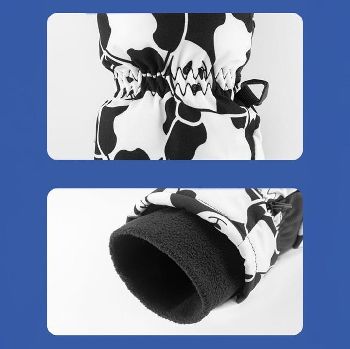 Image du produit Qunature The others Panda Heat Transfer Ski Gloves Kids Size S - Black/White (S)