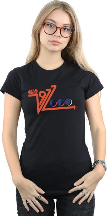 Actual product image Star Wars Womens/Ladies Retro 1977 Death Star Cotton T-Shirt (L)