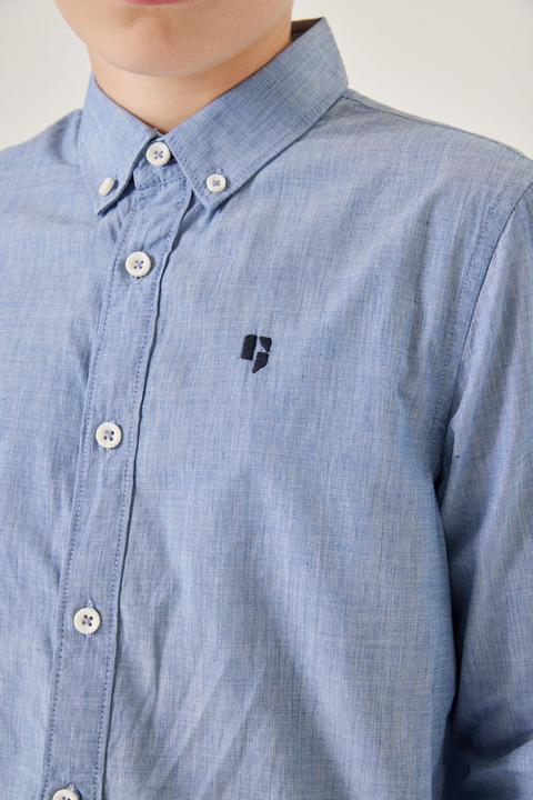 Produktbild Garcia Hemd Langarm Blau (128)