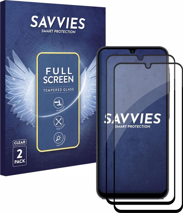 Actual product image Savvies Full-screen armoured glass screen protector (2 Piece, Samsung Galaxy A25 5G)