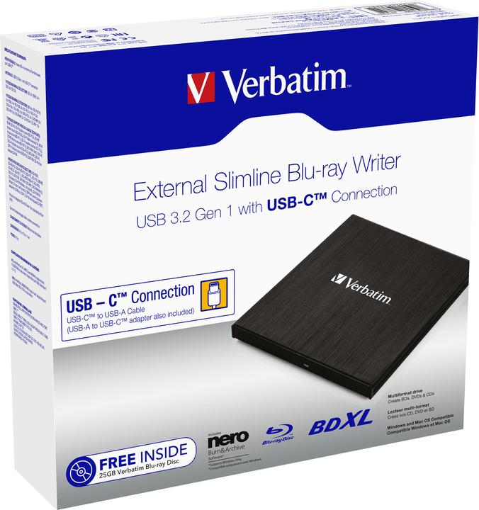 Actual product image Verbatim Slimline (Blu-ray burner)