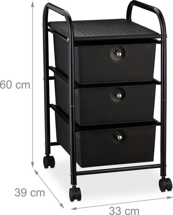 Actual product image Relaxdays Trolley (33 x 39 x 60 cm)