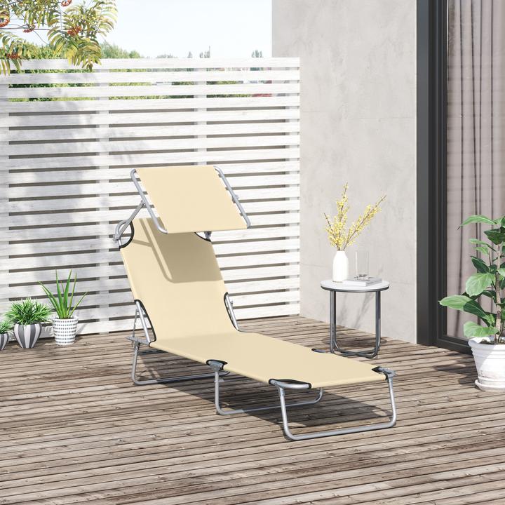 Image du produit Outsunny Bain de soleil avec protection solaire (187 cm)