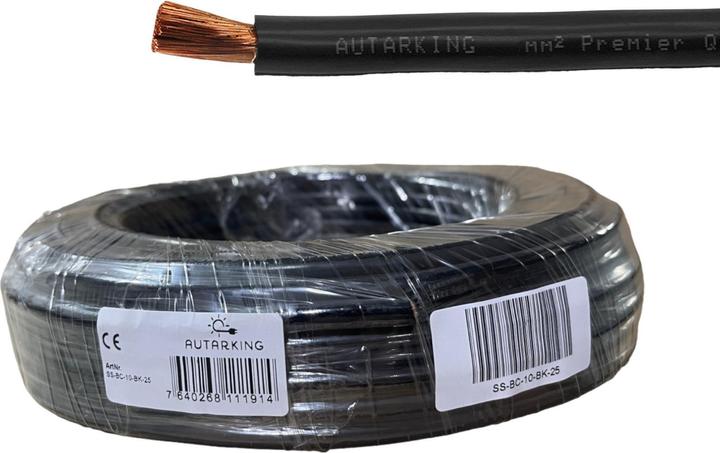 Actual product image Autarking Battery / starter cable Highly flexible - 10mm2 black -25m