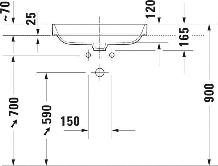 Image du produit Duravit Vasque à poser HAPPY D.2 PLUS o ÜL o HLB 600x400mm o HL we/anth WG (400 mm, 600 mm)
