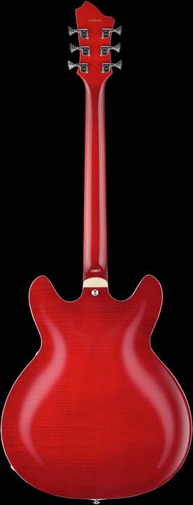 Immagine prodotto Hagstrom Chitarra elettrica, Super Viking, Wild Cherry Transparent Flame, mano sinistra (Chitarra semi acustica)