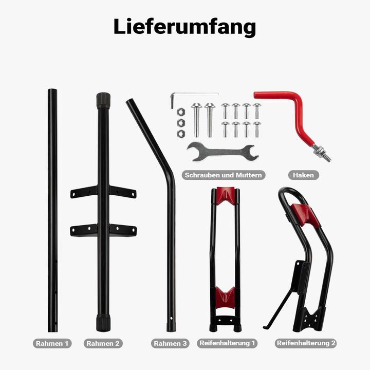Produktbild Wiltec Fahrradständer vertikal 51x11x120cm Universal Fahrradhalter freistehend