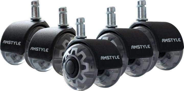 Actual product image FineBuy 5er Set Rollen Bürostuhl leise Schwerlastrollen leichtgängig Universalrollen