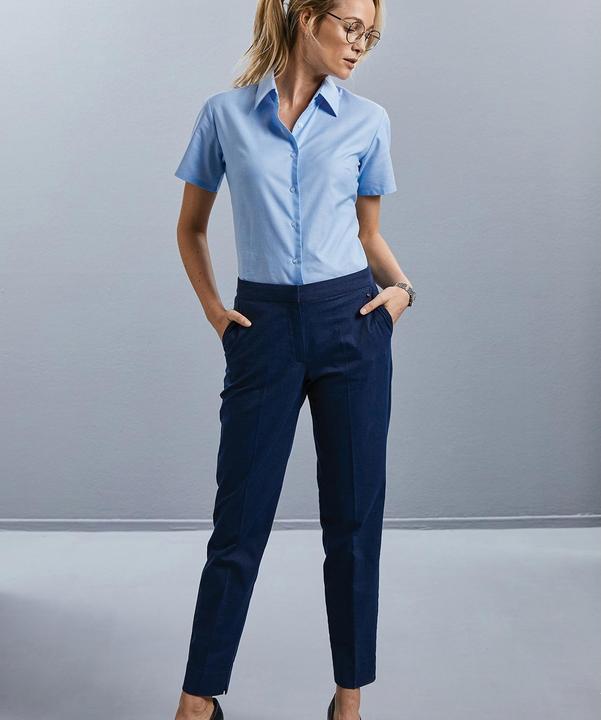 Image du produit Russell Collection Easy Care Blouse Oxford manches courtes (S)