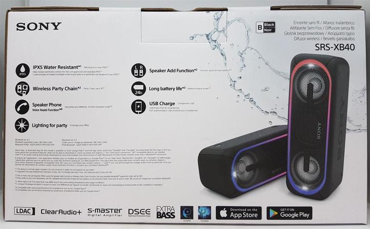 Immagine prodotto Sony Srs-Xb40 (24 h, Batteria ricaricabile)