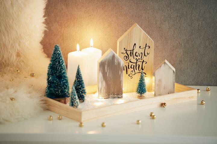 Actual product image VBS Silhouettes of houses, set of 3, pine wood