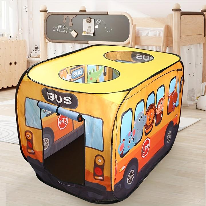 Image du produit Activity Board Tente d'autocar pour enfants, maison de jeu intérieure, maison de jeu extérieure.