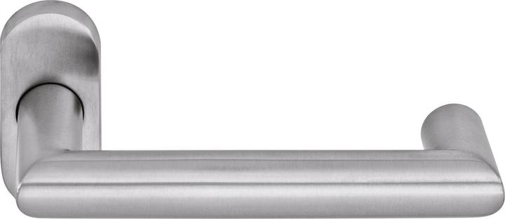 Actual product image Ogro PREMIUM 8907 lever handle hole part - without rosette, FS, 20.0 mm, satin stainless steel (Door handle)