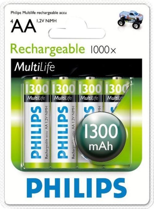Actual product image Philips Akku Rechargeable (4 pcs., AA, 1300 mAh)