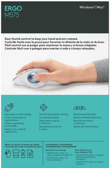 Actual product image Logitech Ergo M575 (Wireless)
