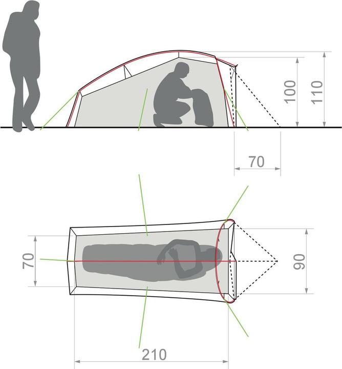 Produktbild Vaude Allround Taurus 1P (Kuppelzelt, 1.99 kg, 1 Person)