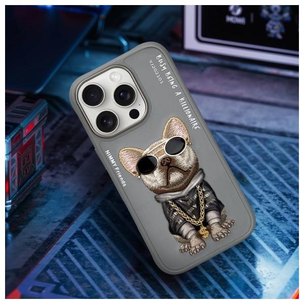 Immagine prodotto Uniq Nimmy case iPhone 16 Pro 6.3" gray Glasses Cool Dog (Apple iPhone 16 Pro)