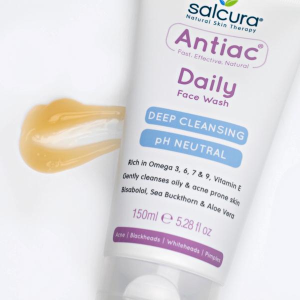 Image du produit Salcura Skincare Antiac Daily Face Wash Gel nettoyant pour le visage 150 ml Unisexe (Chiffons de nettoyage, 150 ml)
