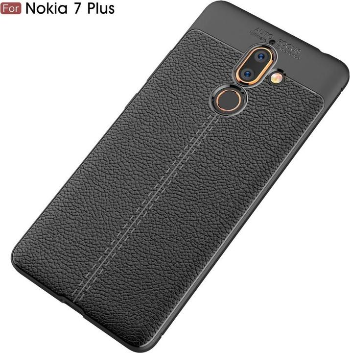Produktbild Screenguard Nokia 7 Plus Hülle Leather Design TPU Cover (Nokia 7 Plus)