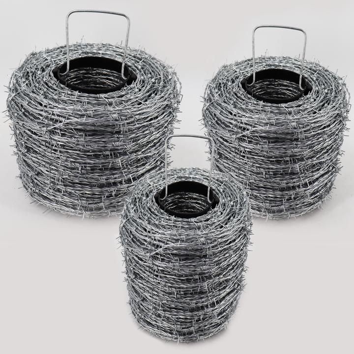 Produktbild Aquagart 200m Stacheldraht verzinkt 1,6/1,7mm für Wildzaun Forstzaun Knotengeflecht