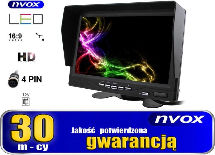Immagine prodotto Nvox Monitor auto lcd da 7 pollici 4pin 12v 24v e 2 telecamere