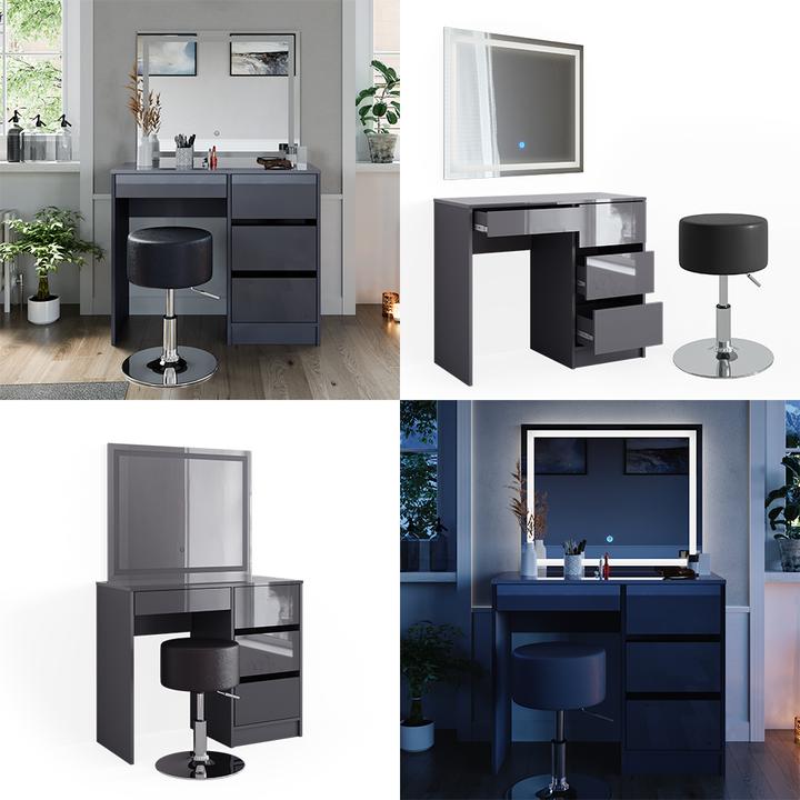 Actual product image Vicco Sherry with stool and lighting (90 x 75 x 40 cm)