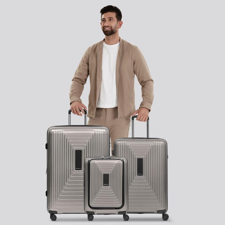 Immagine prodotto Redolz Set di valigie Essentials 14 a 4 ruote 3 pezzi con piega elastica (249 l, XL (da 115l))