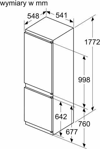 Actual product image Siemens Koelvriescombi Inbouw Ki86vnse0 (267 l)
