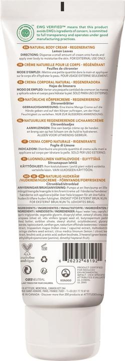 Image du produit Attitude Feuilles de citron (Crème pour le corps, 240 ml)